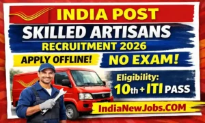 India Post Skilled Artisans Recruitment 2026