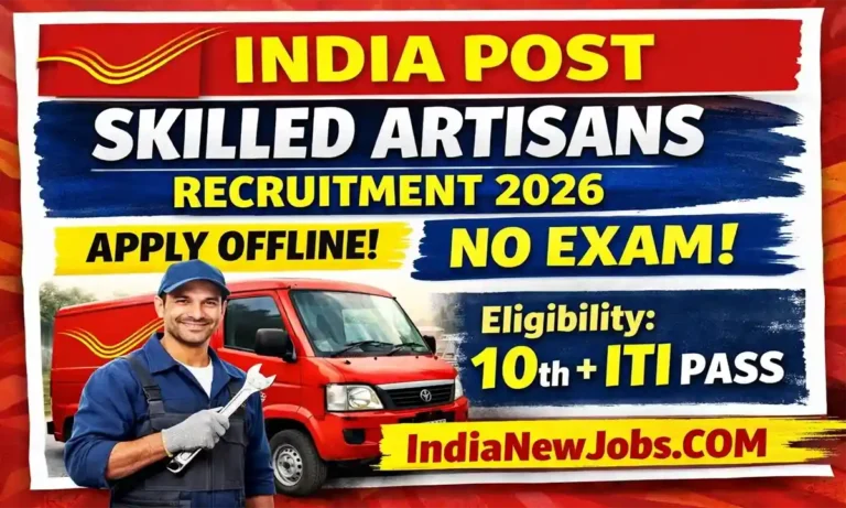 India Post Skilled Artisans Recruitment 2026