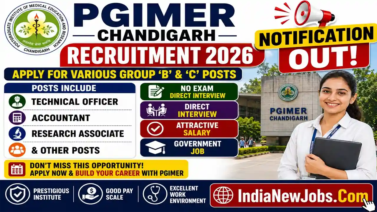 PGI Chandigarh Recruitment 2026