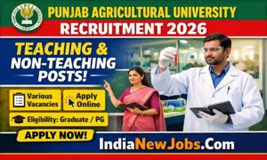 Punjab Agricultural University Recruitment 2026