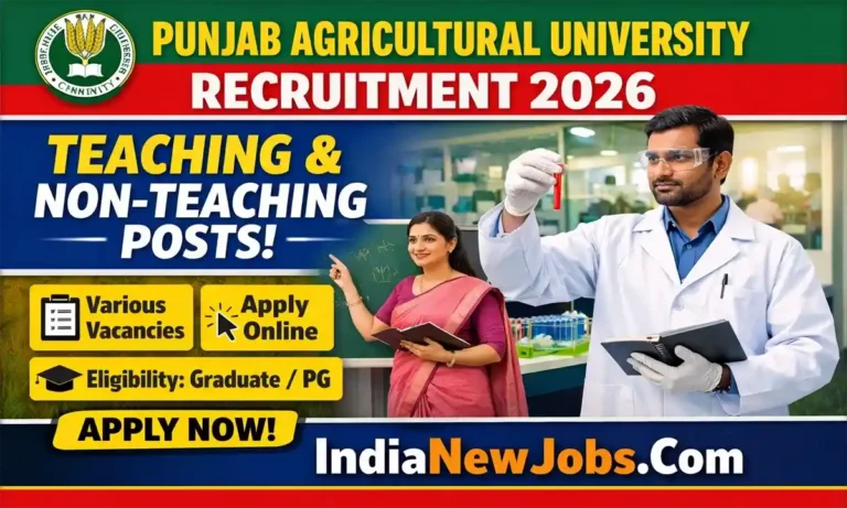Punjab Agricultural University Recruitment 2026