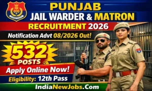 Punjab Jail Warder and Matron Recruitment 2026