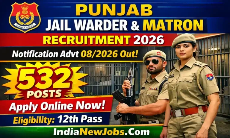Punjab Jail Warder and Matron Recruitment 2026