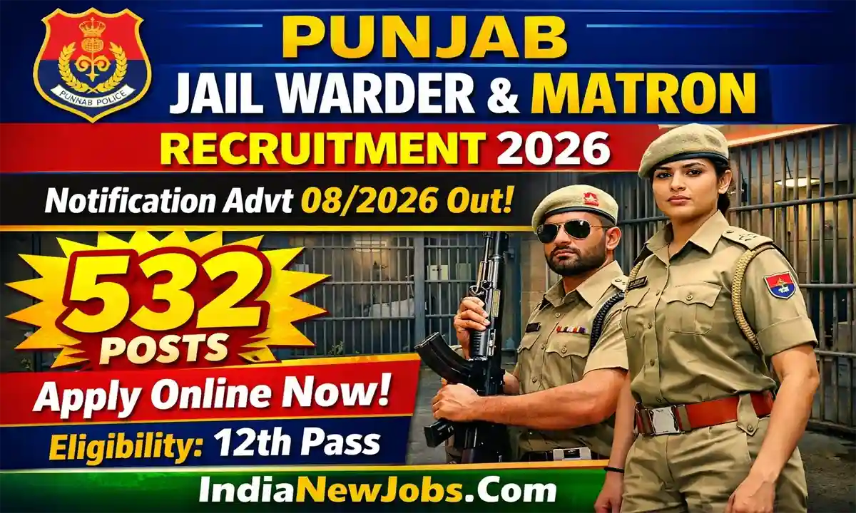 Punjab Jail Warder and Matron Recruitment 2026