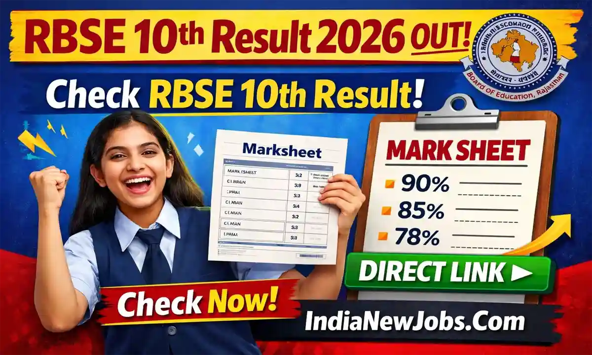 RBSE 10th Result 2026 Out – Check RBSE 10th Result, Marksheet & Direct Link