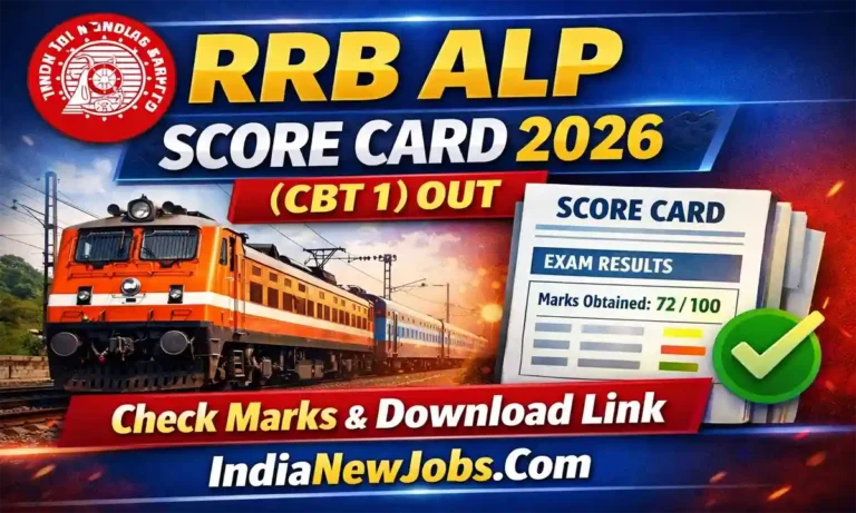 RRB ALP Score Card 2026 (CBT 1) Out – Check Marks & Download Link