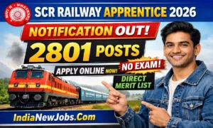 SCR Railway Apprentice 2026 Notification OUT For 2801 Posts Apply Online