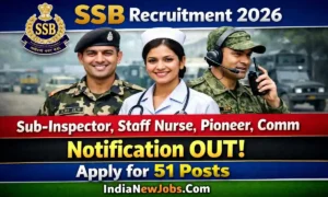 SSB Sub-Inspector Staff Nurse Pioneer Comm Recruitment 2026