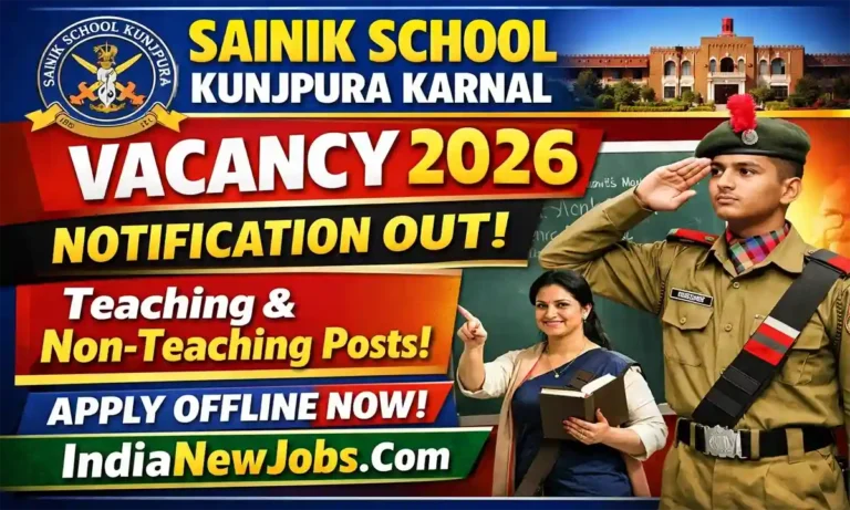 Sainik School Kunjpura Recruitment 2026