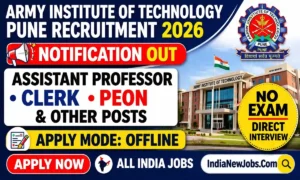 Army Institute of Technology Pune Recruitment 2026