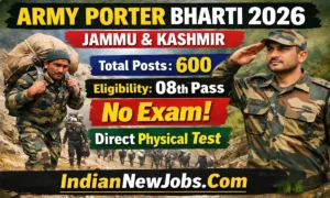 Army Porter Bharti 2026 Jammu and Kashmir Notification Application Form