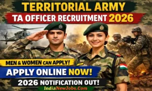 Army Territorial Officer Recruitment 2026