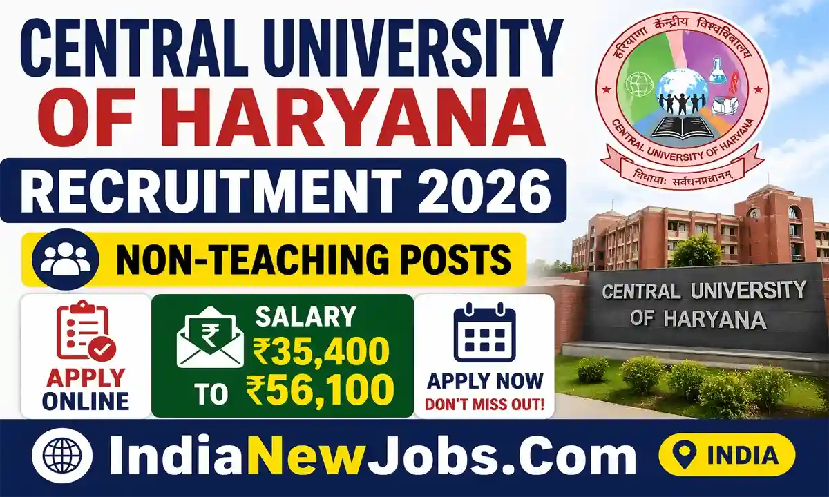 Central University Haryana Recruitment 2026