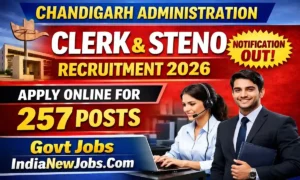 Chandigarh Administration Clerk Steno Recruitment 2026
