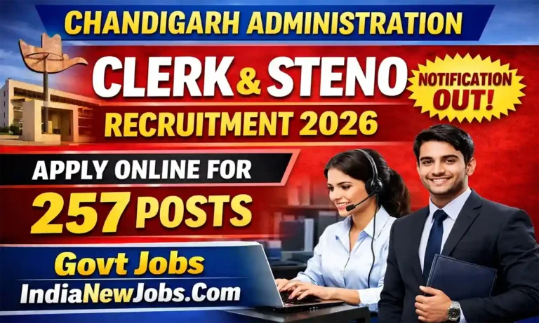 Chandigarh Administration Clerk Steno Recruitment 2026