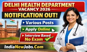 Delhi Health Department Vacancy 2026