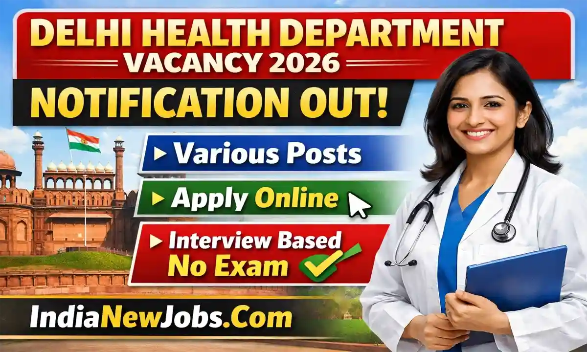 Delhi Health Department Vacancy 2026