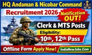 HQ Andaman & Nicobar Command Recruitment 2026