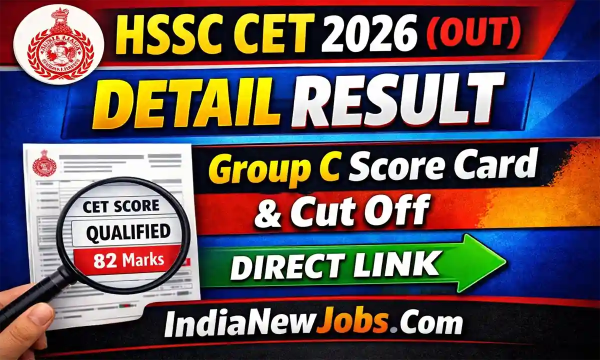 HSSC CET Detail Result 2026