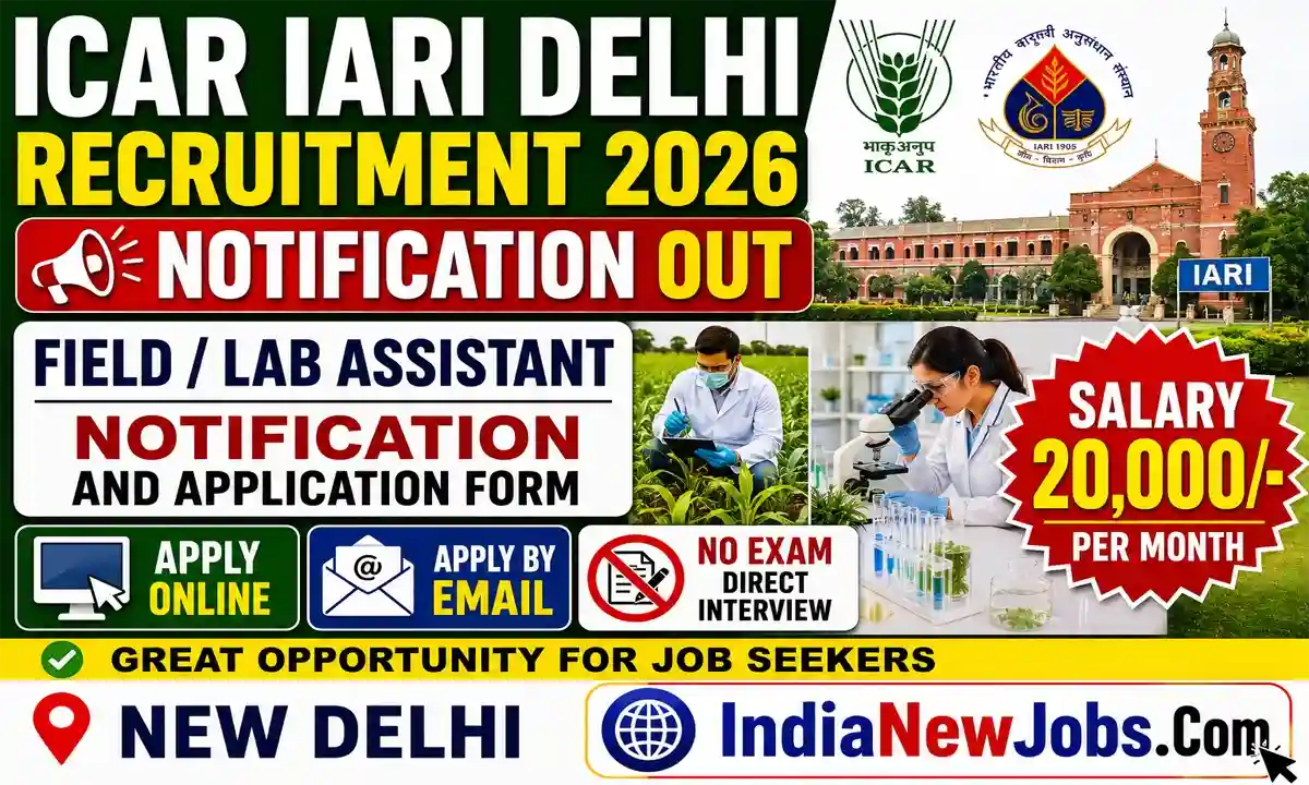 ICAR IARI Delhi Recruitment 2026 offline