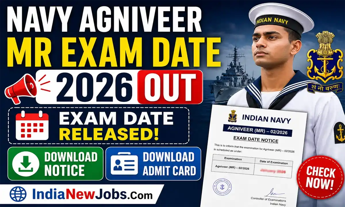 Navy Agniveer MR Exam Date 2026 OUT Download Notice
