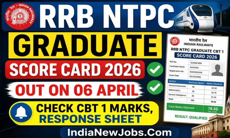 RRB NTPC Graduate Score Card 2026