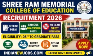 Shree Ram Memorial College of Education Recruitment 2026