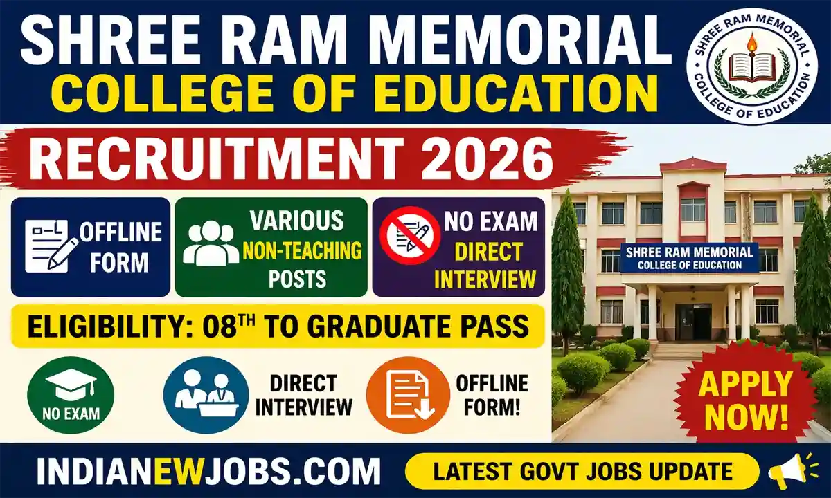 Shree Ram Memorial College of Education Recruitment 2026