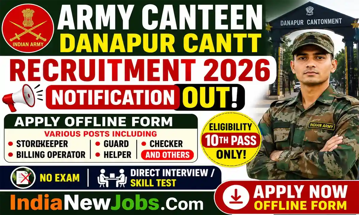 Army Canteen Danapur Cantt Recruitment 2026