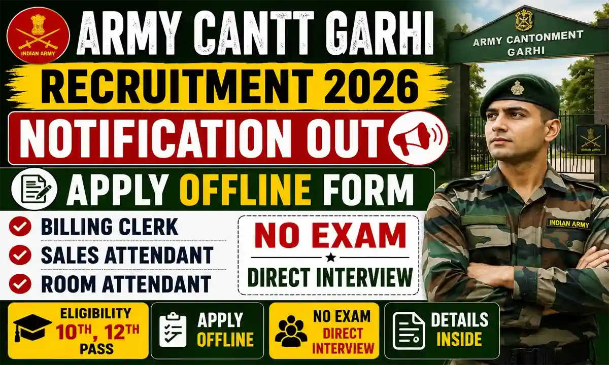 Army Cantt Garhi Recruitment 2026 Offline Form Download