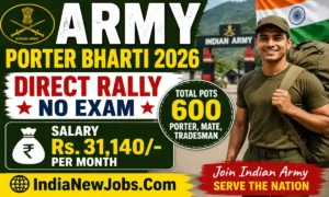 Army Porter Bharti 2026 West Bengal Notification And Application Form