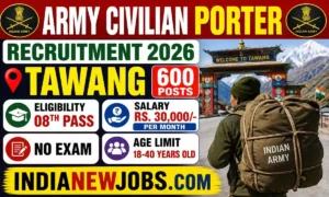 Army Porter Recruitment 2026 Tawang Arunachal Pradesh Notification OUT 07-14 May 2026