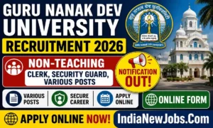 Guru Nanak Dev University Recruitment 2026