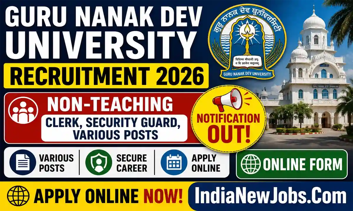 Guru Nanak Dev University Recruitment 2026