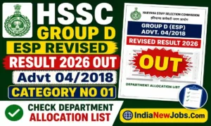 HSSC Group D ESP Revised Result 2026