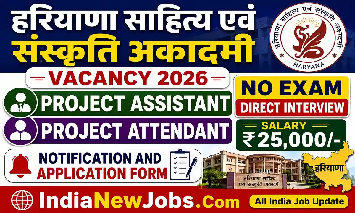 Haryana Sahitya Evam Sanskriti Akademi Vacancy 2026