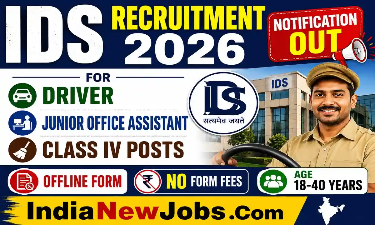 IDS Jaipur Recruitment 2026
