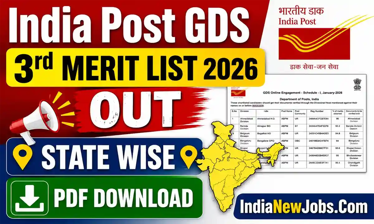India Post GDS 3rd Merit List 2026