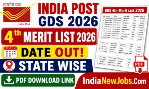 India Post GDS 4th Merit List 2026 Date State Wise PDF Download Link