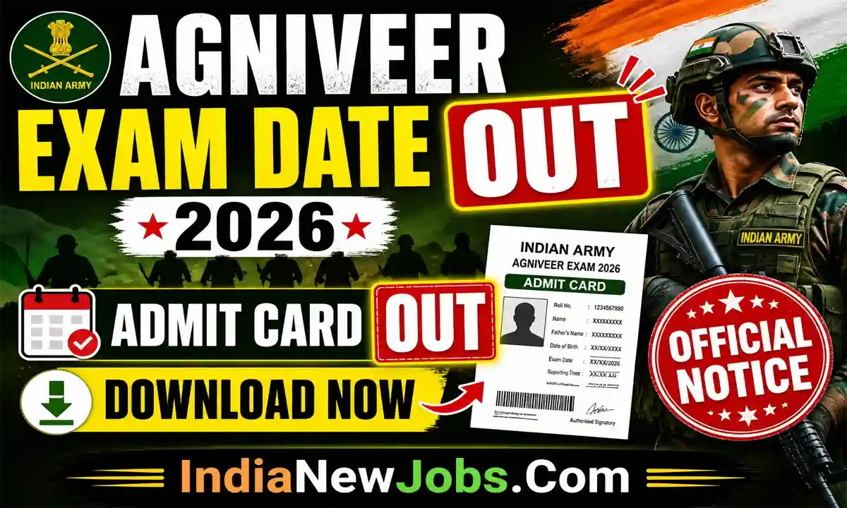 Indian Army Agniveer Exam Date 2026 OUT, Admit Card