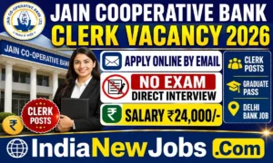 Jain Cooperative Bank Clerk Vacancy 2026 Notification Application Form