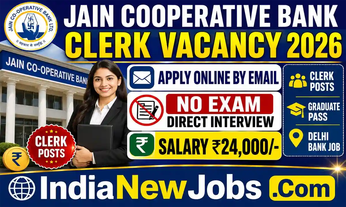 Jain Cooperative Bank Clerk Vacancy 2026 Notification Application Form