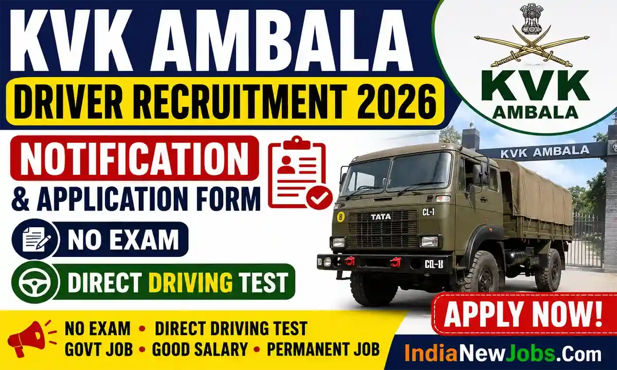 KVK Ambala Driver Recruitment 2026