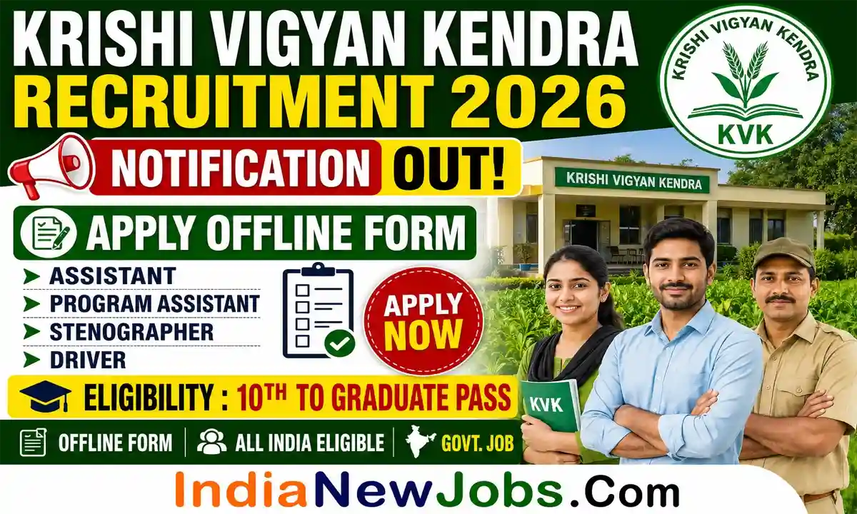 Krishi Vigyan Kendra Recruitment 2026 Notification Apply Offline Form