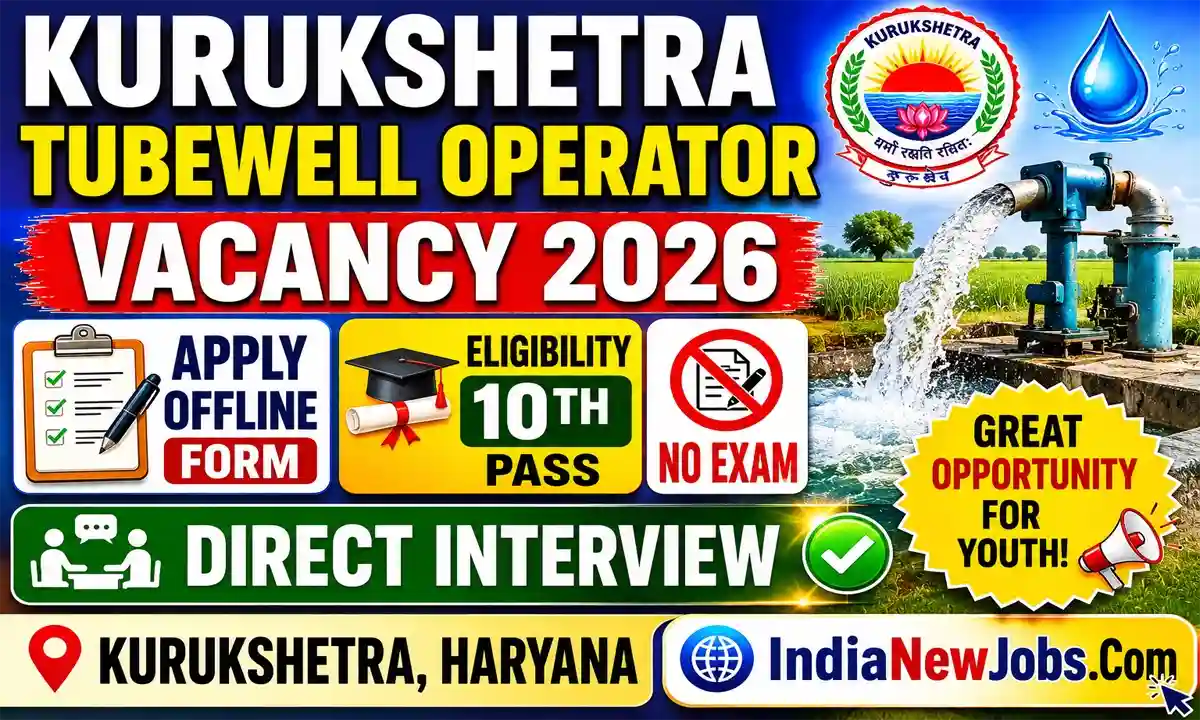Kurukshetra Tubewell Operator Vacancy 2026 Apply Offline Form