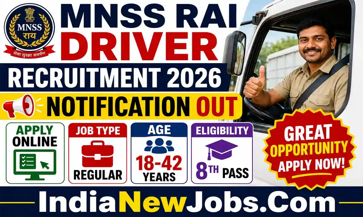 MNSS Rai Driver Recruitment 2026