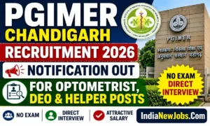 PGIMER Chandigarh Recruitment 2026