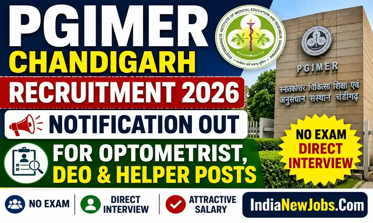 PGIMER Chandigarh Recruitment 2026