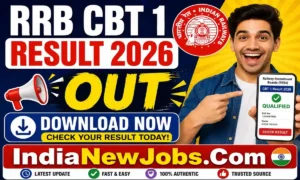 RRB JE CBT 1 Result 2026