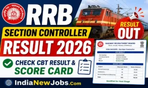 RRB Section Controller Result 2026